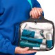 Clear Toiletry Bag - Compression Packing Cube Black