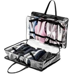 Shoe Travel Bag for Multiple Shoes 8 Pairs - Travel Shoe Organizer - Portable Luggage Shoes Carrier Sneaker Bag - Shoe Storage Case - Oxford